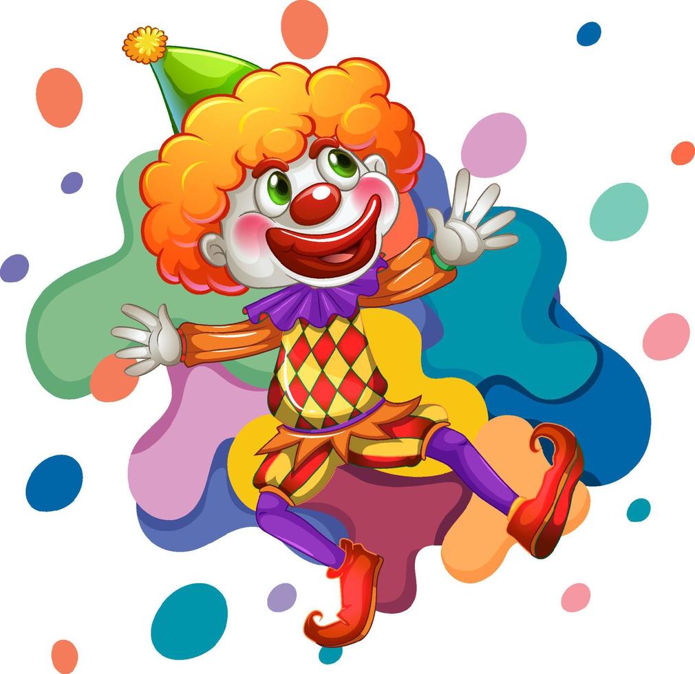 A clown cartoon colourful character vector