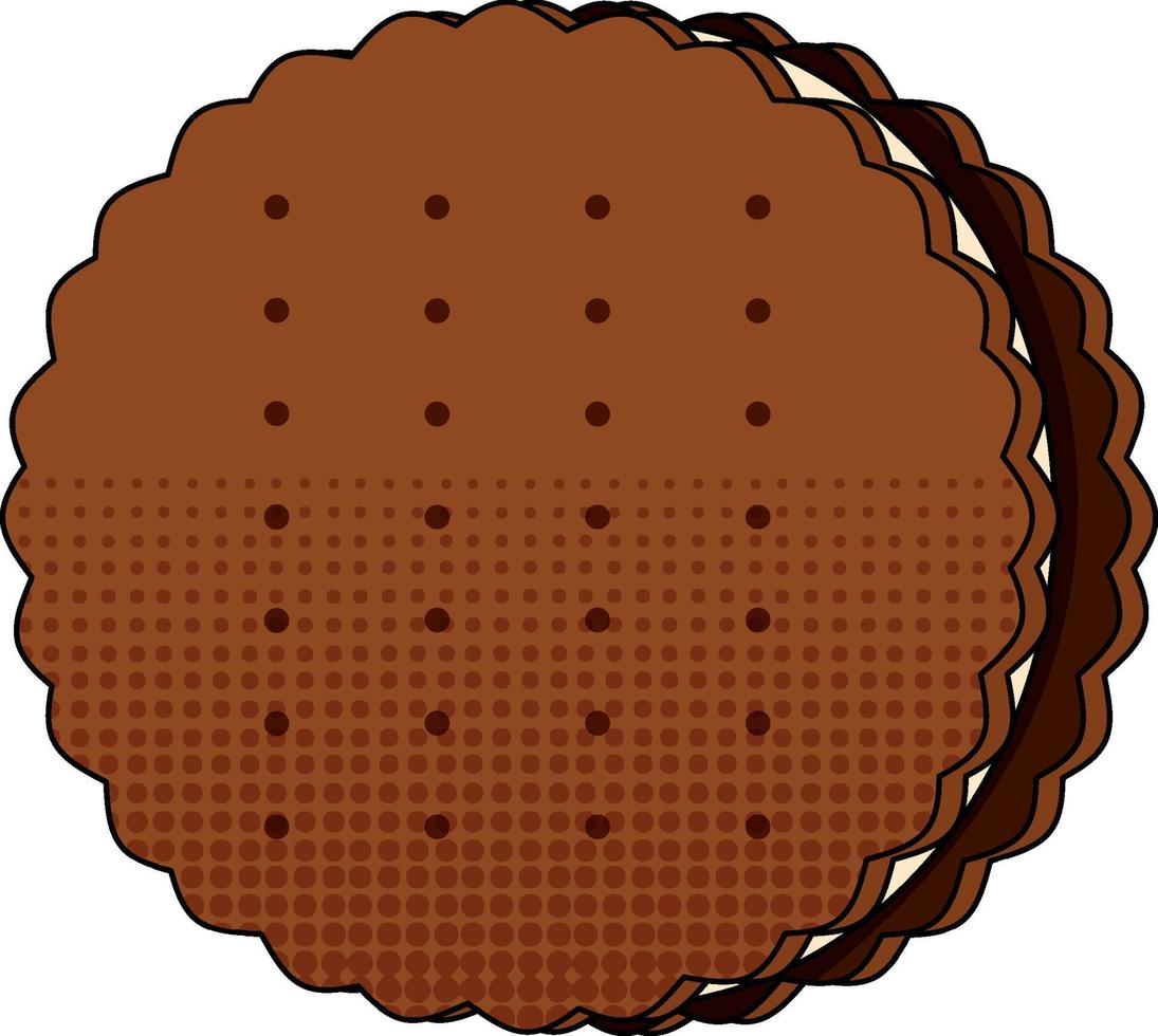 Cookie on white background vector