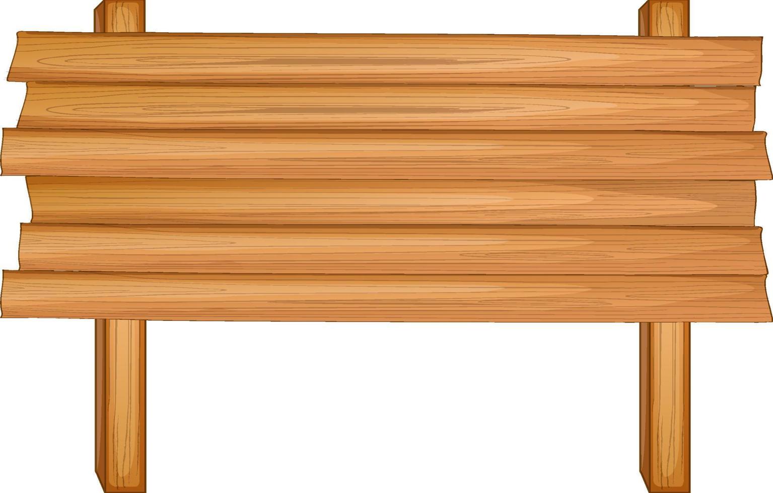 cartel de madera vacío banner aislado vector