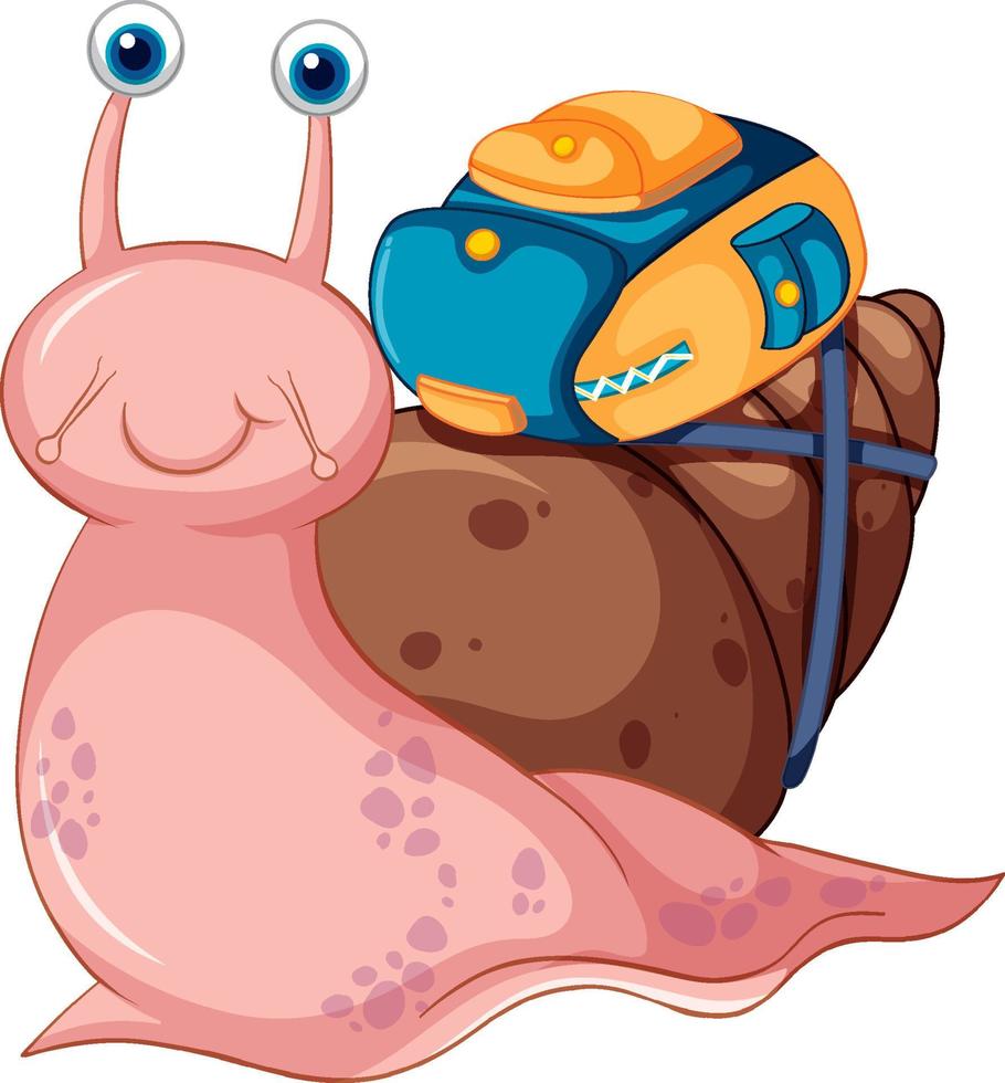 Isolated snail cartoon character vector