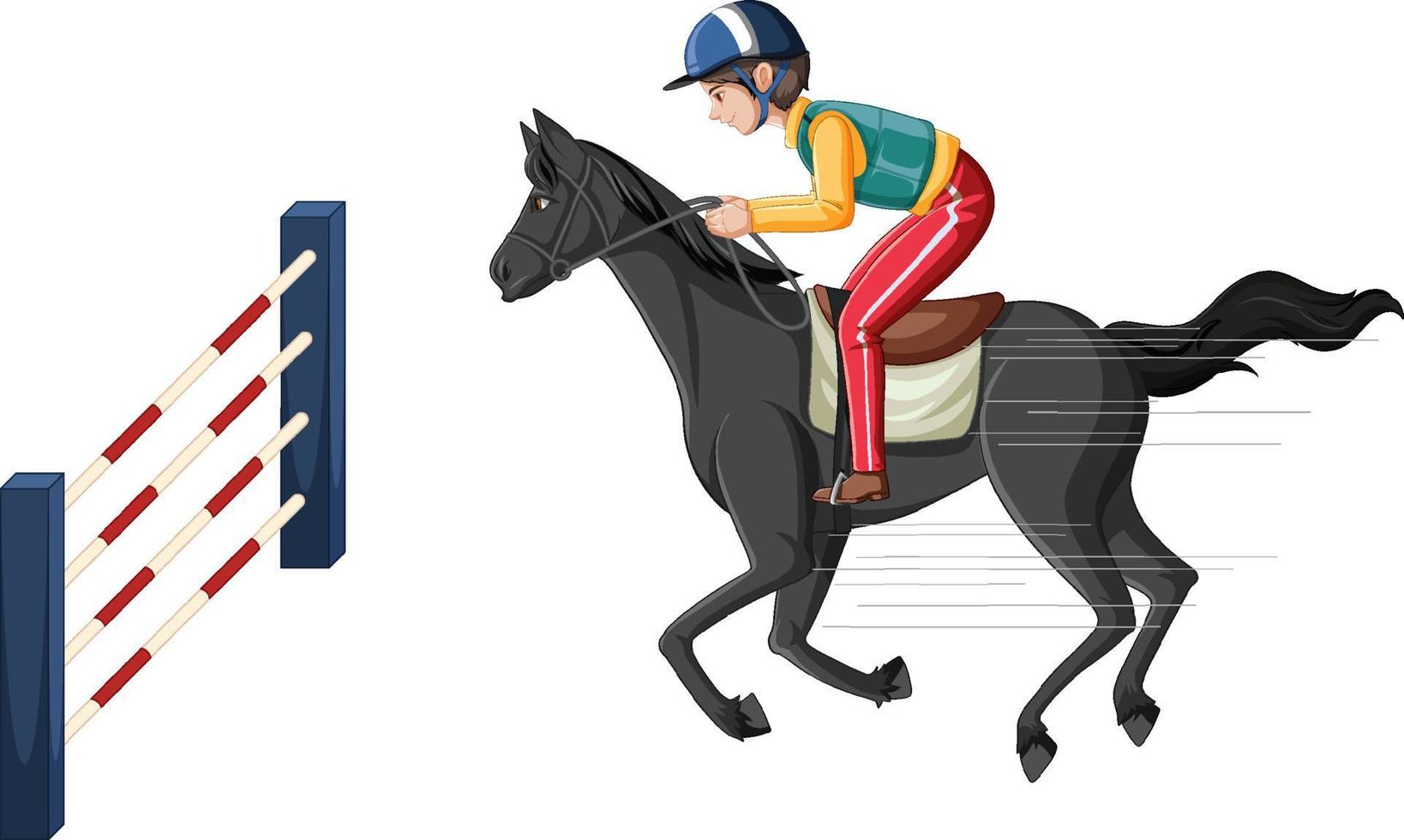 Equestrian sport with man on horseback vector