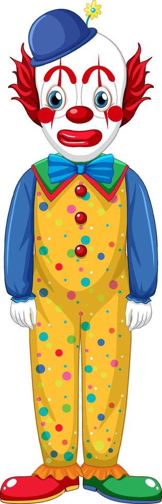 Colourful clown cartoon character vector