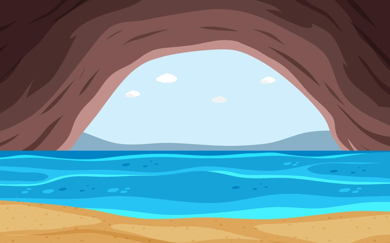 fondo de cueva marina en estilo de dibujos animados vector