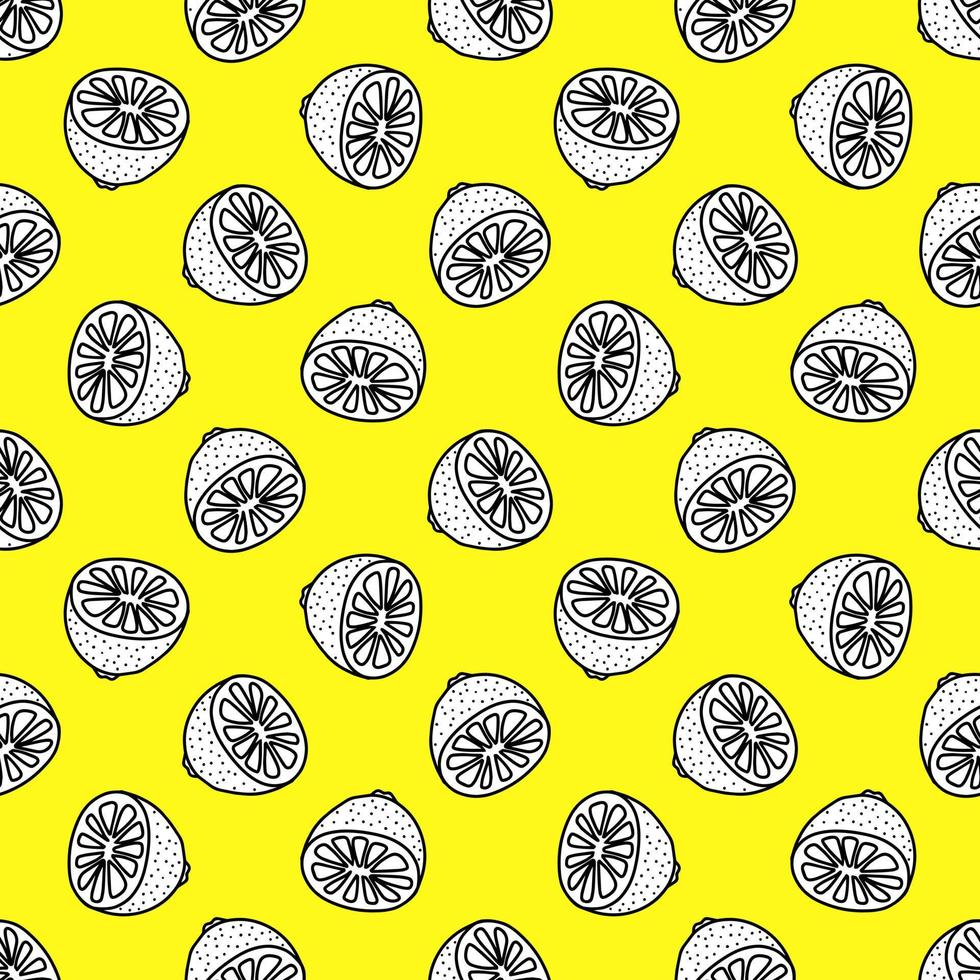 lemons seamless pattern. Background with lemons. Vector illustration