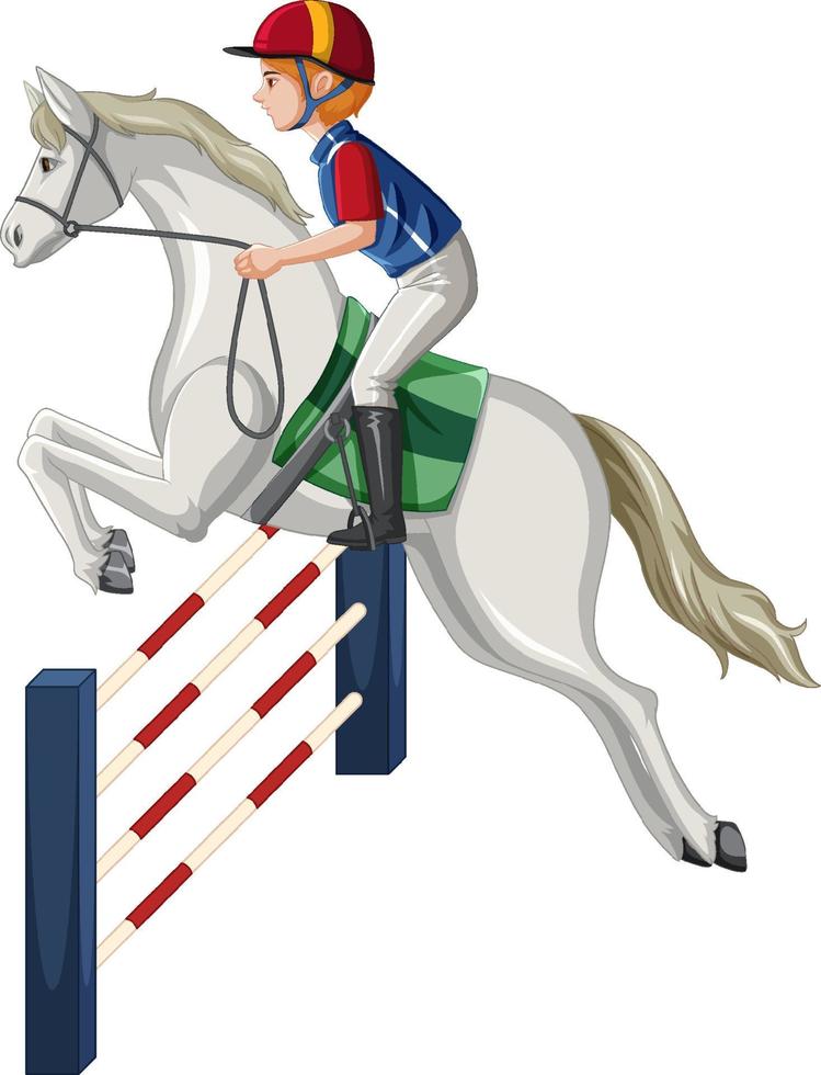 Equestrian sport with man on horseback vector