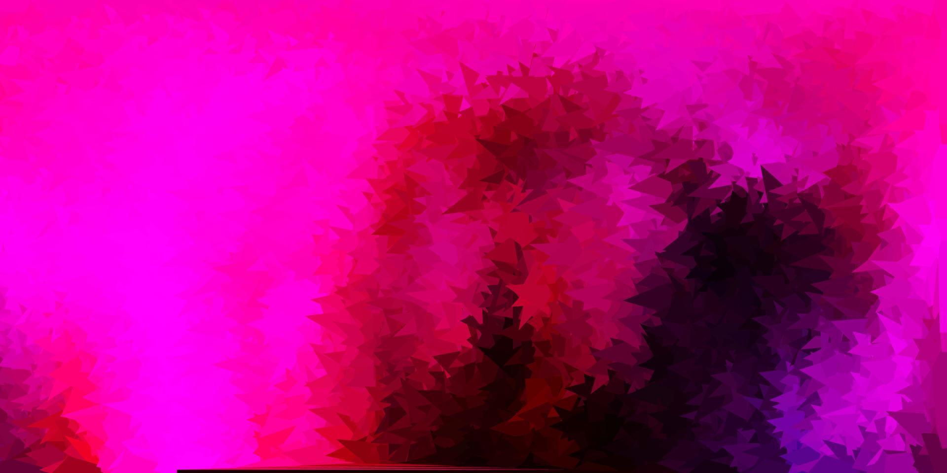 Dark pink vector abstract triangle pattern.