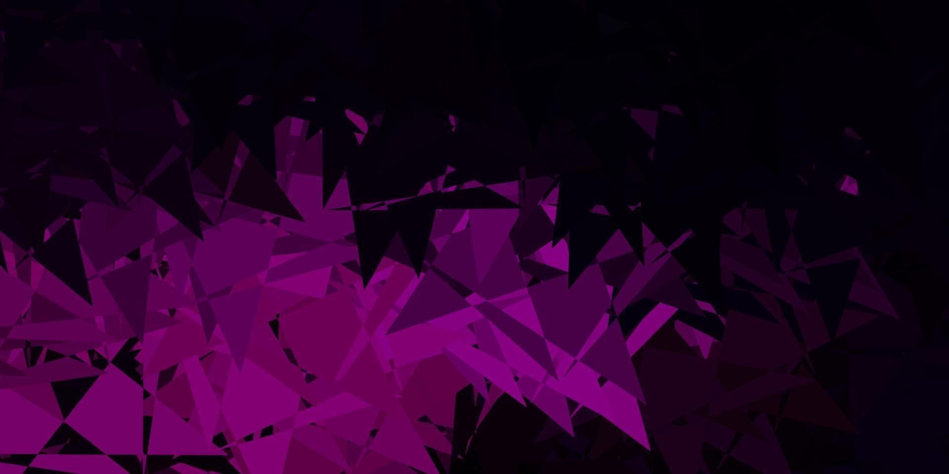 Dark pink vector template with triangle shapes.