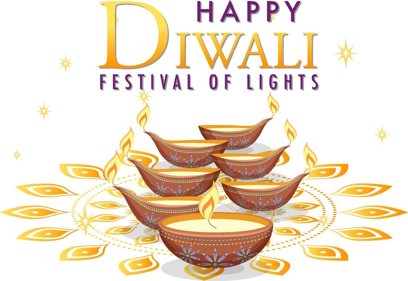 Diwali Indian festival of lights vector