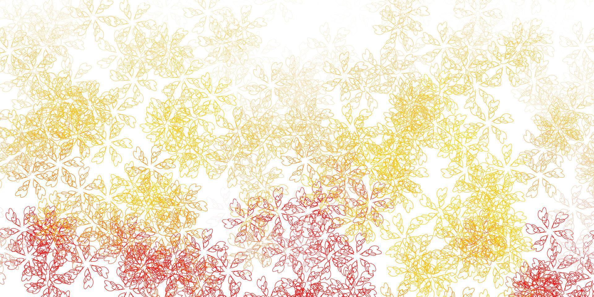 Light orange vector abstract artwork with leaves.