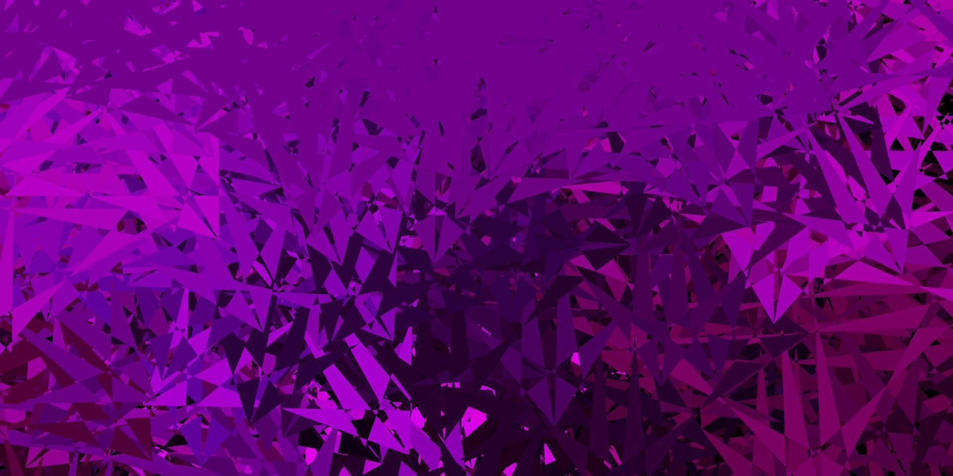 Dark pink vector texture with random triangles.