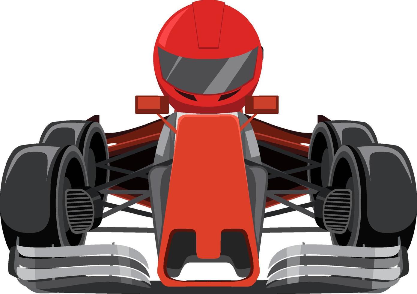 A formula one racing car with a racer vector