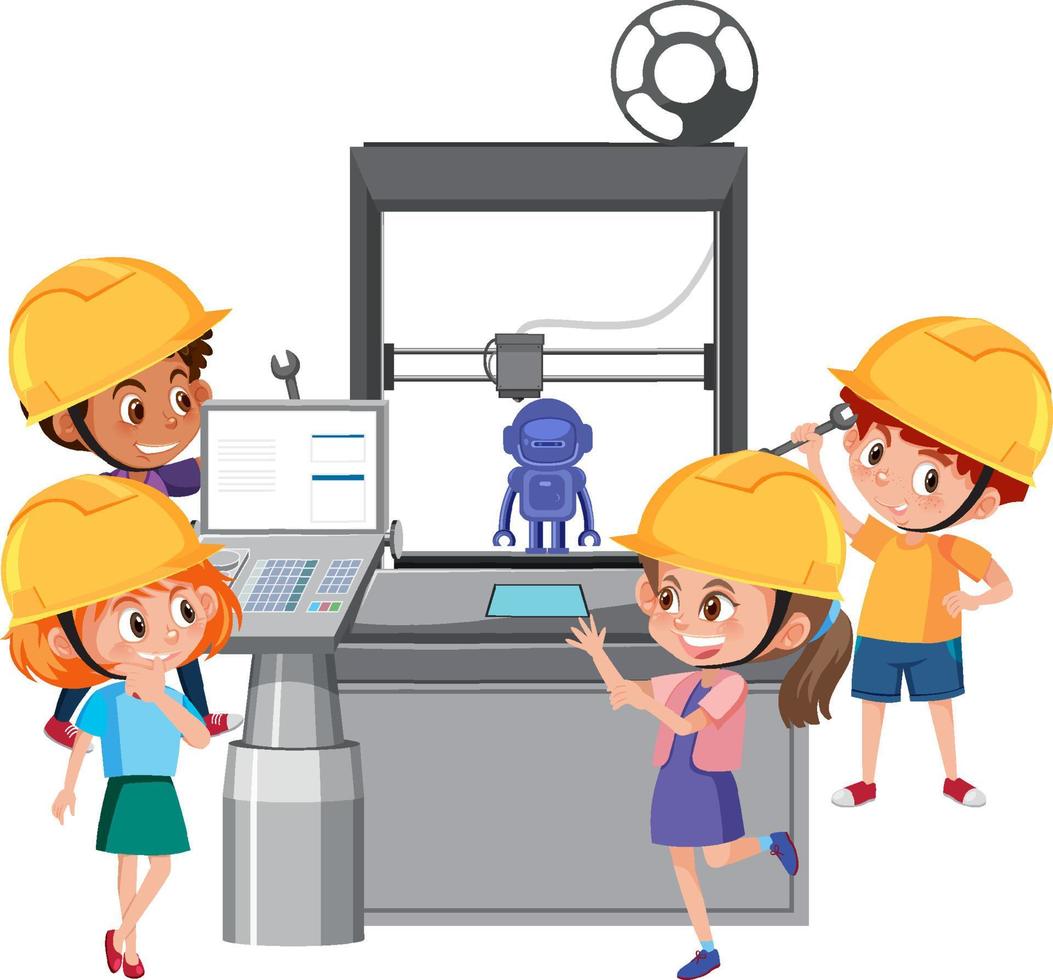 Concept of automation industry vector