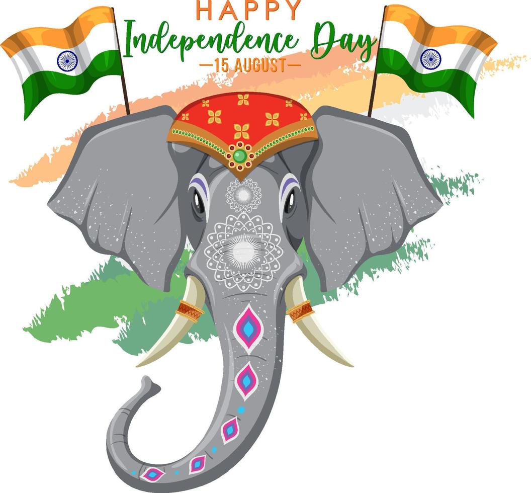 feliz dia de la independencia de india vector