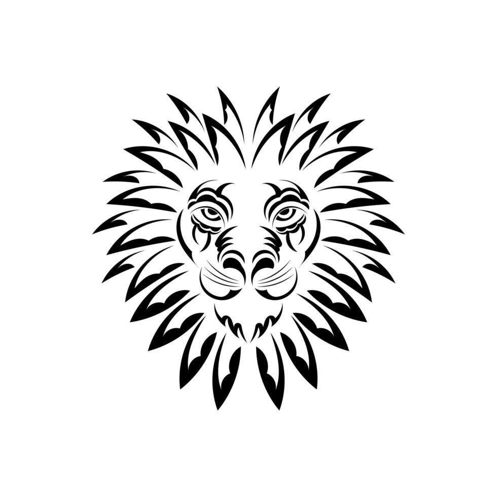 Lion head tattoo design vector