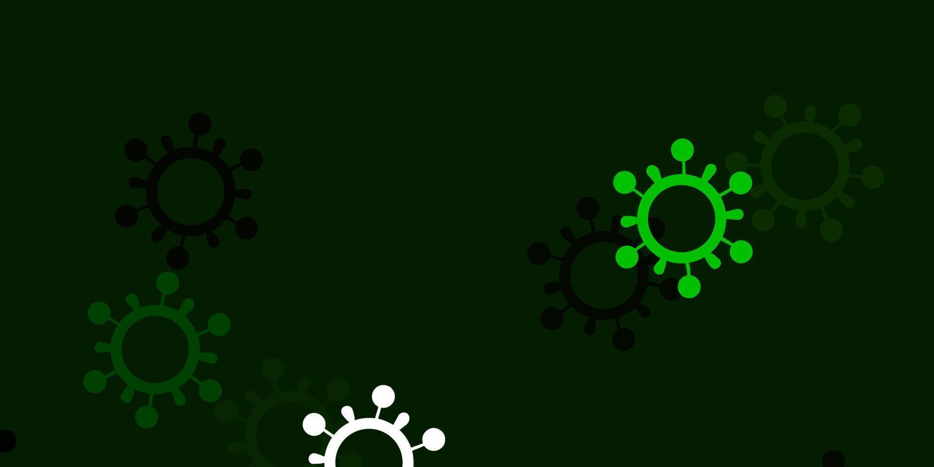 Light green vector texture with disease symbols.