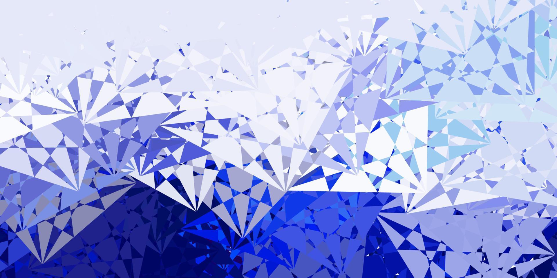 diseño de vector azul claro con formas triangulares.