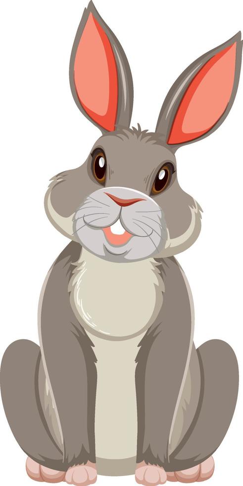 Cute bunny sitting alone vector