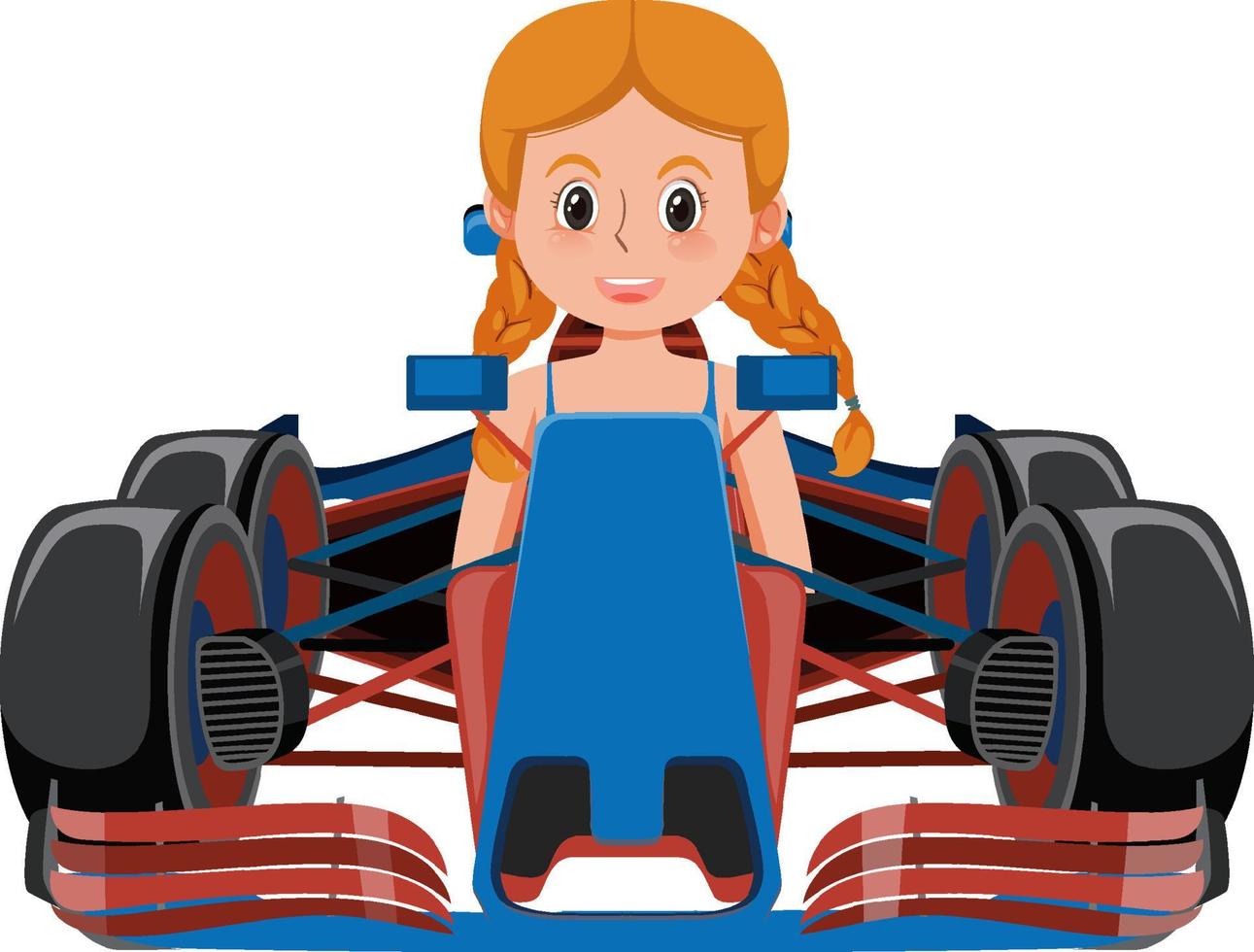 A man driving formula one racing car vector