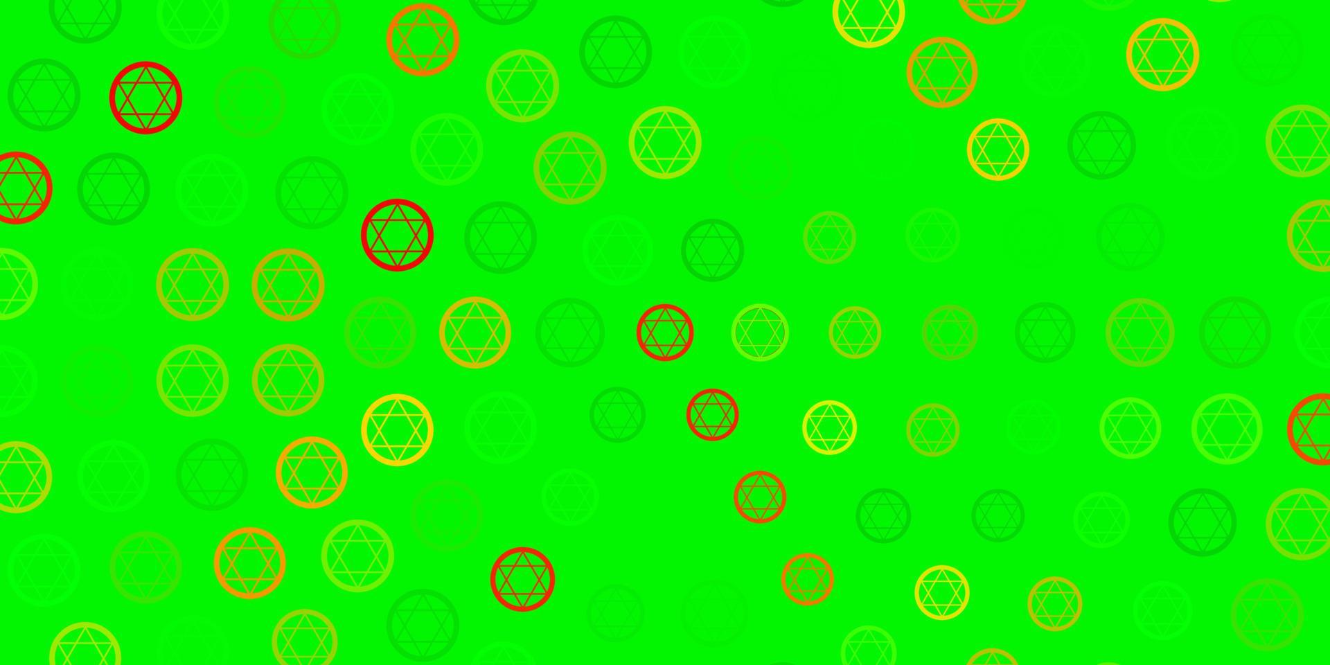 Light Green vector pattern with magic elements. 6764355 Vector Art at ...