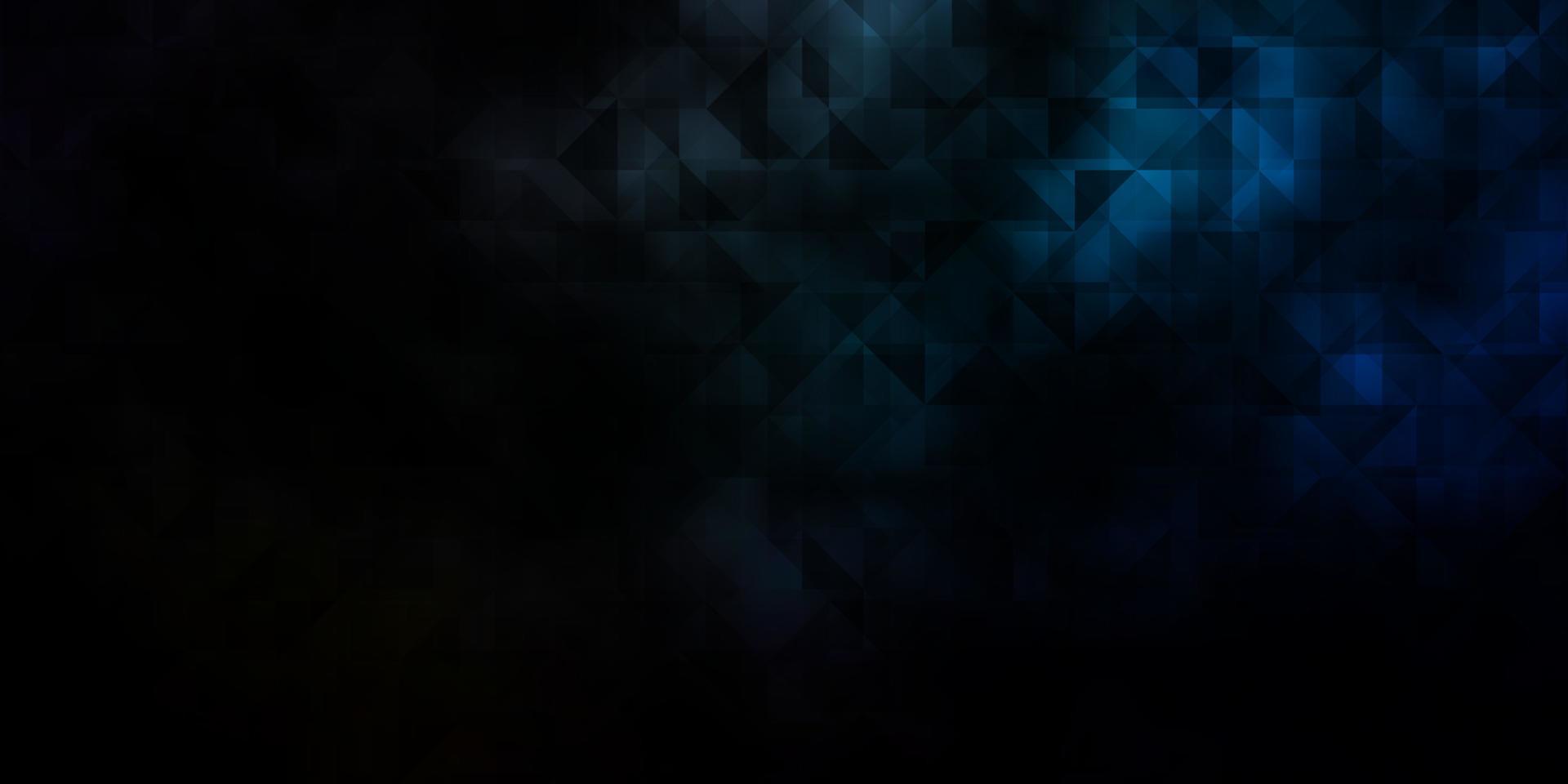 textura de vector azul oscuro con estilo triangular.