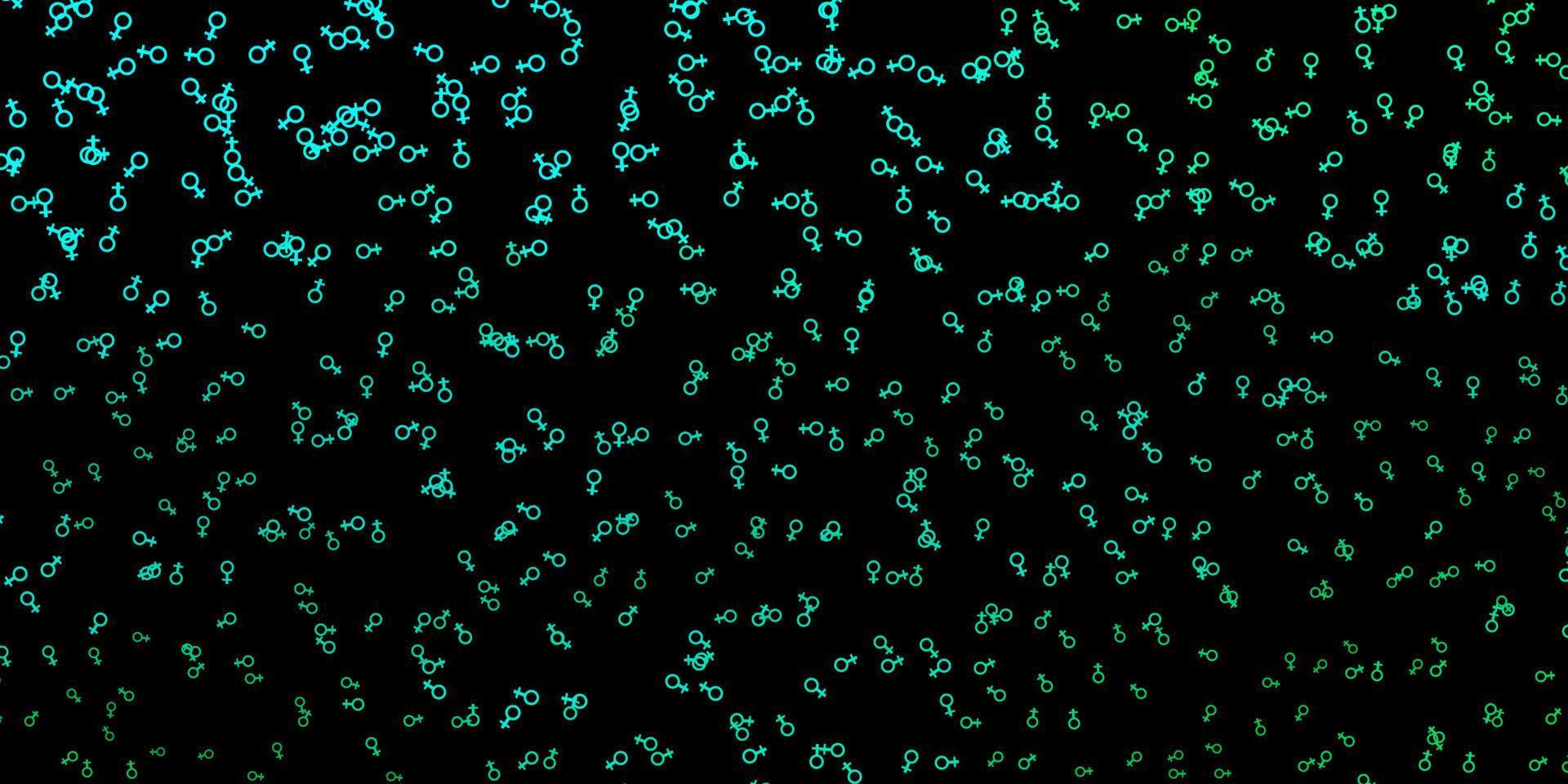 Dark Green vector backdrop with mystery symbols.