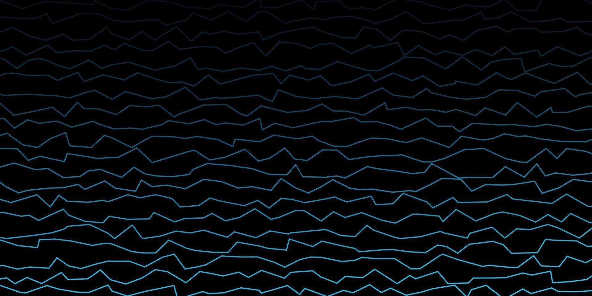 Fondo de vector azul oscuro con líneas dobladas.