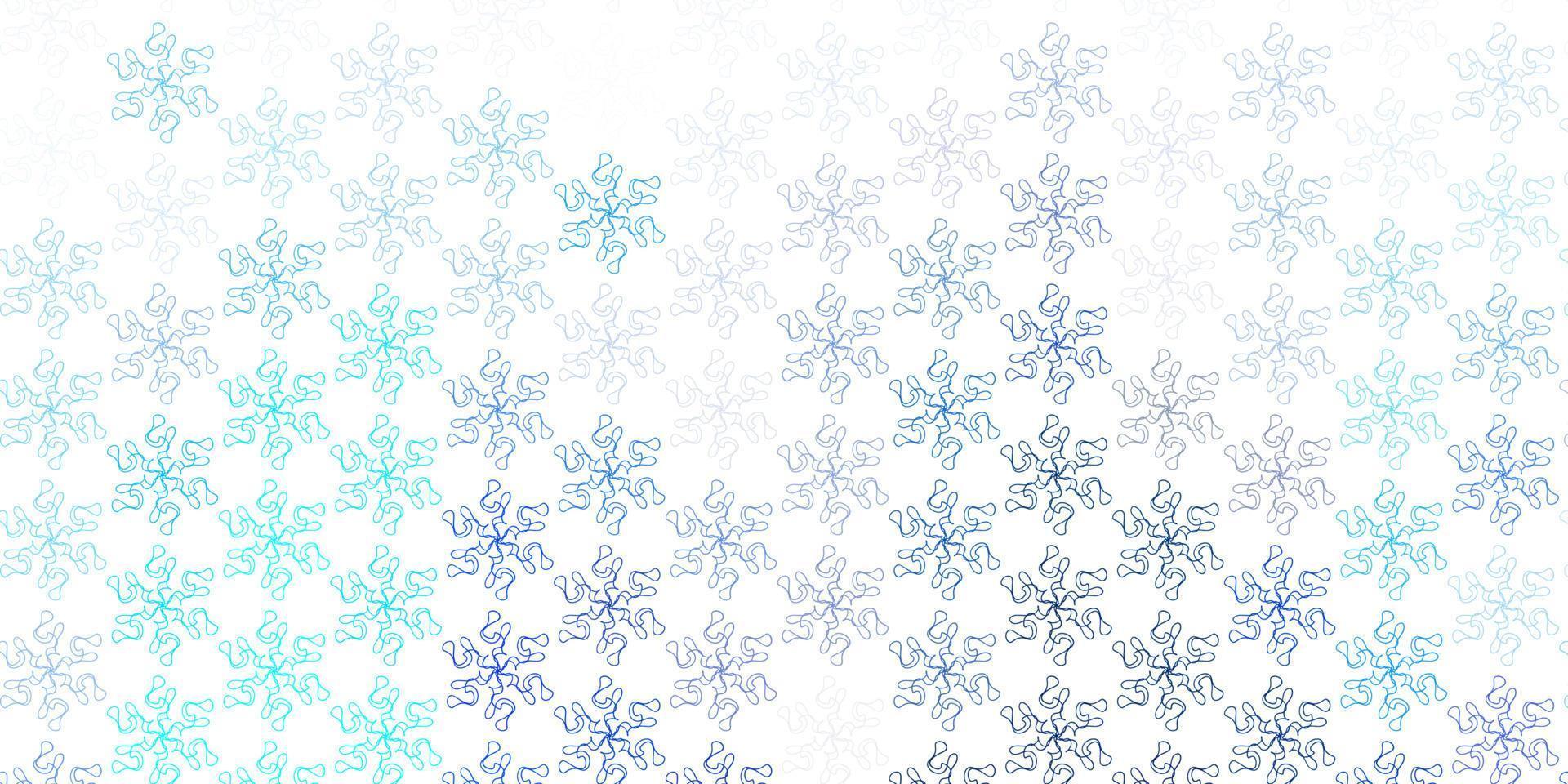 Light blue vector natural layout with flowers.