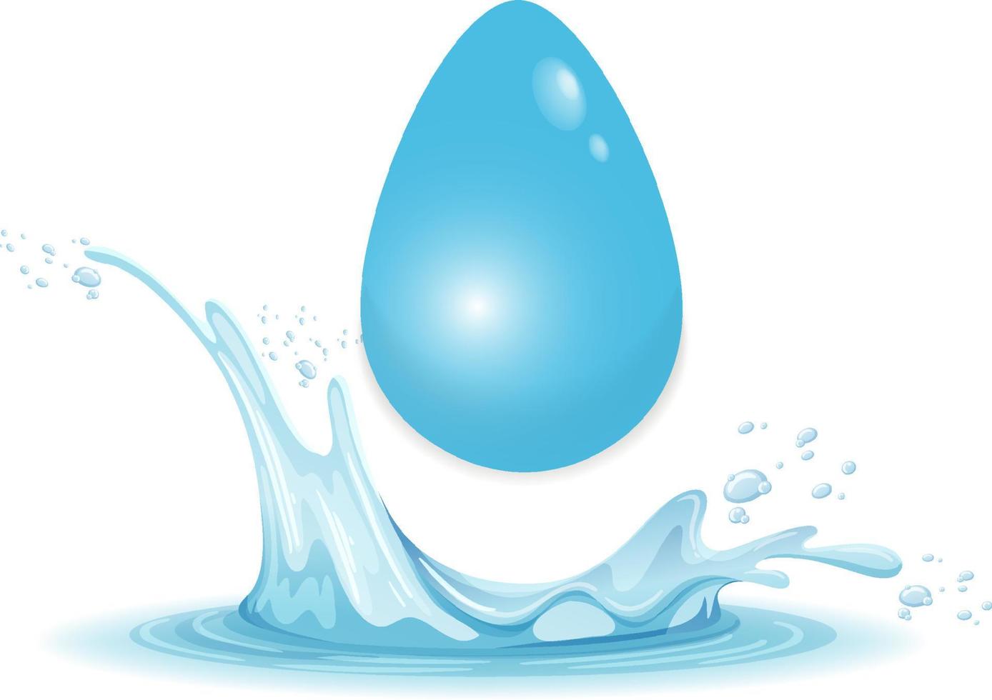 A water splash on white background vector