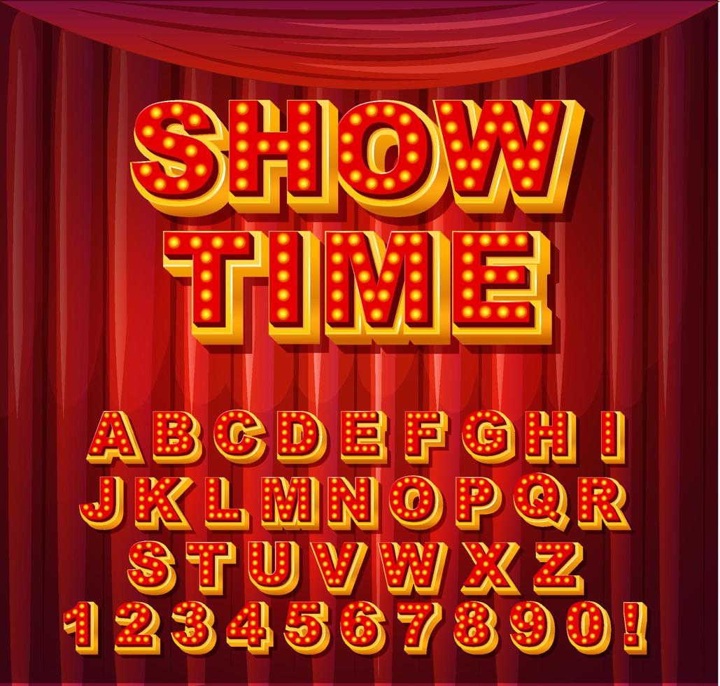 A set of English alphabet game show style vector