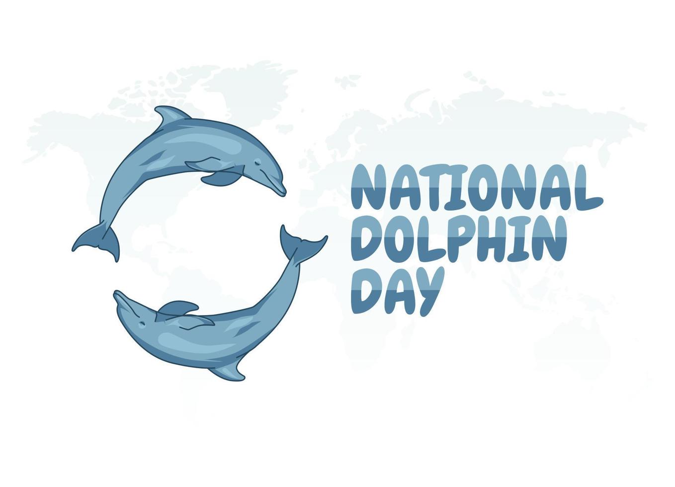 vector graphic of national dolphin day good for national dolphin day