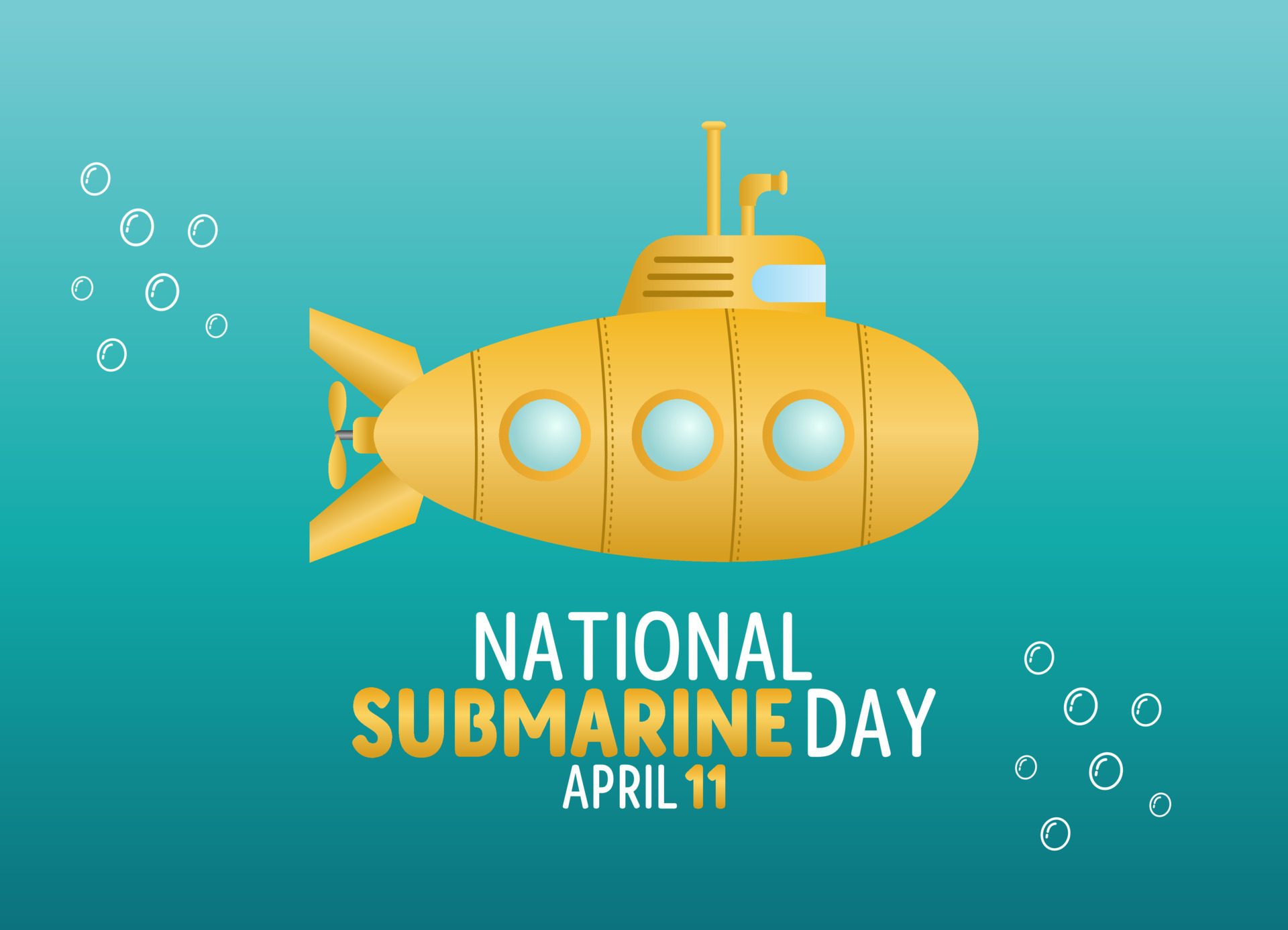 vector graphic of national submarine day good for national submarine