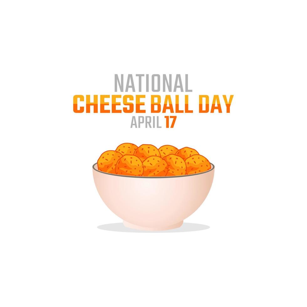 vector graphic of national cheese ball day good for national cheese