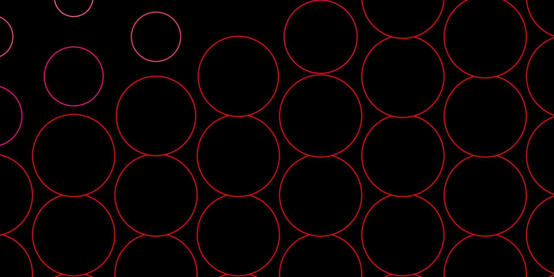 Dark Red vector texture with disks.