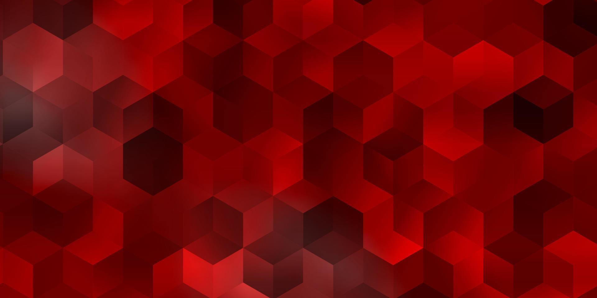 Light Red vector pattern with colorful hexagons.