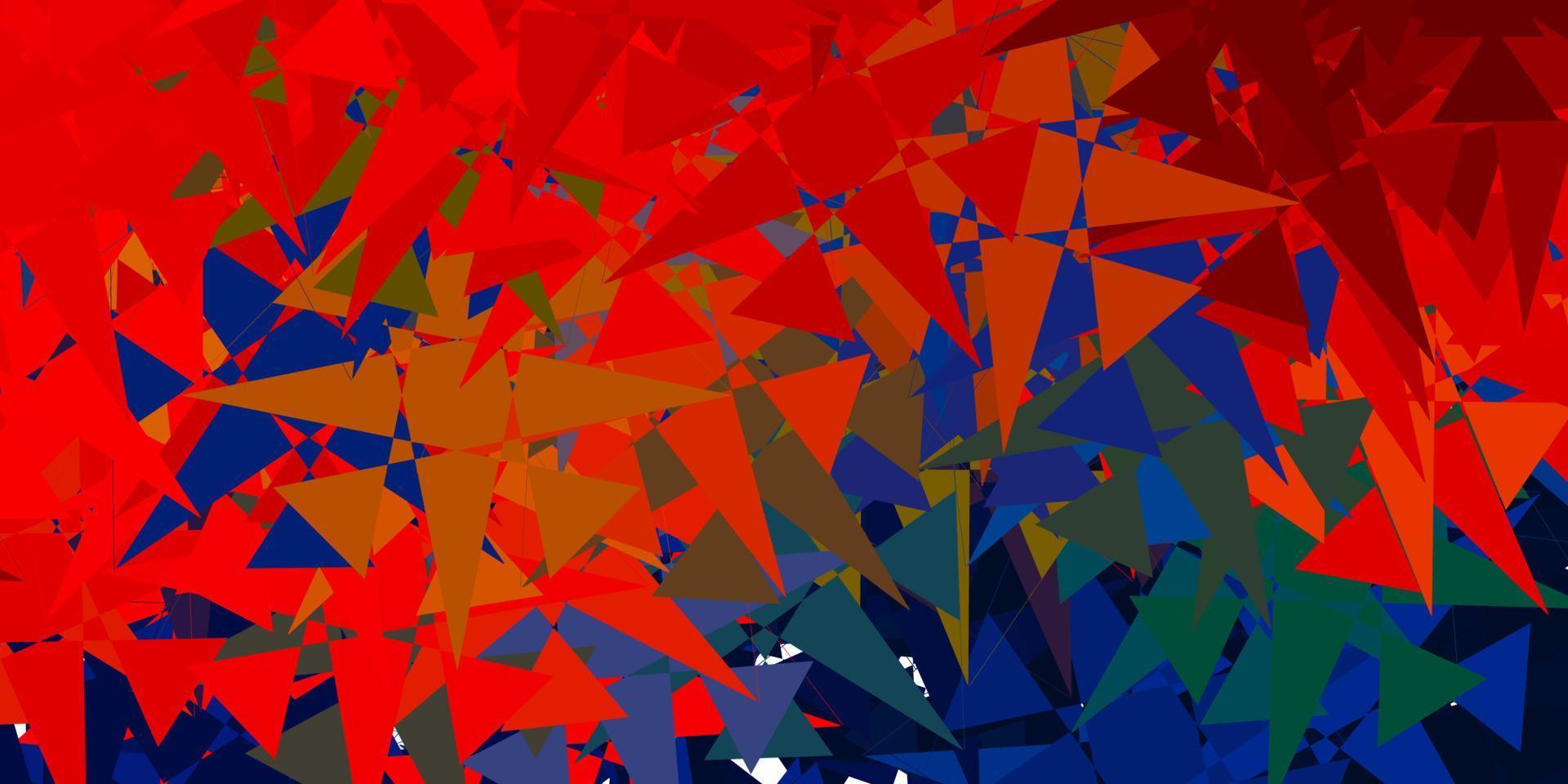 Dark Blue, Yellow vector background with triangles.