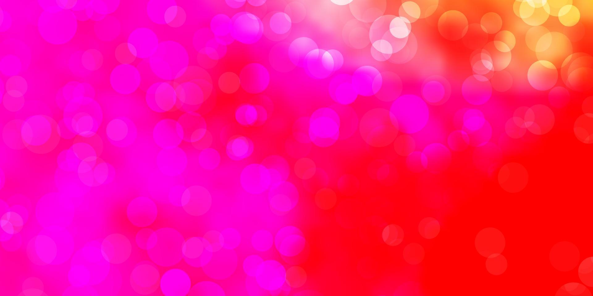 Light Pink, Yellow vector backdrop with dots.