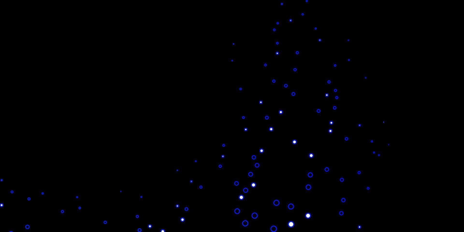 Dark BLUE vector background with circles.