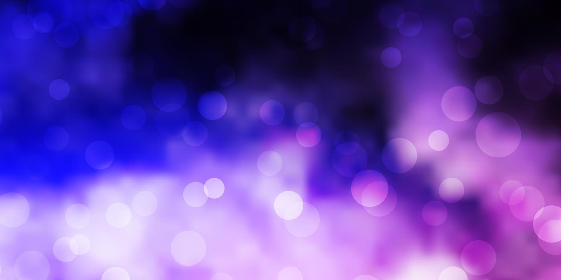 Light Purple vector background with bubbles.