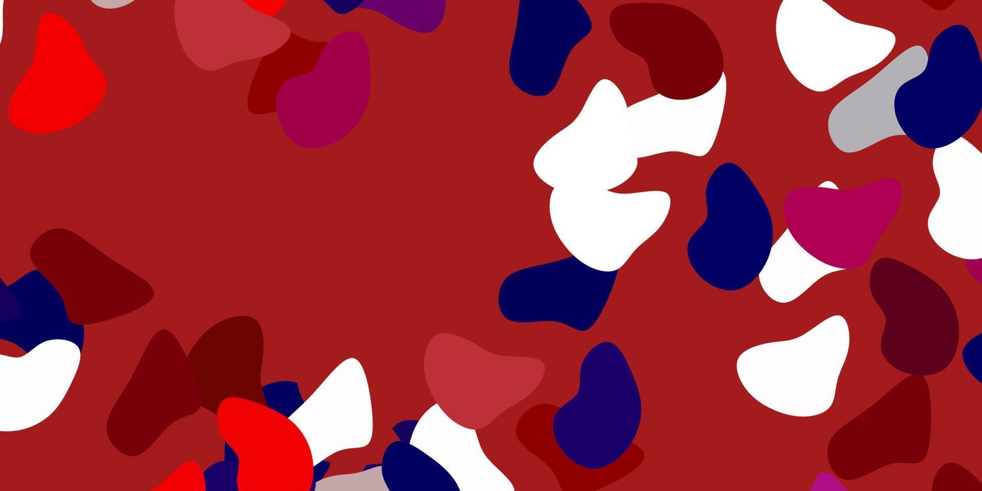 Light blue, red vector pattern with abstract shapes.