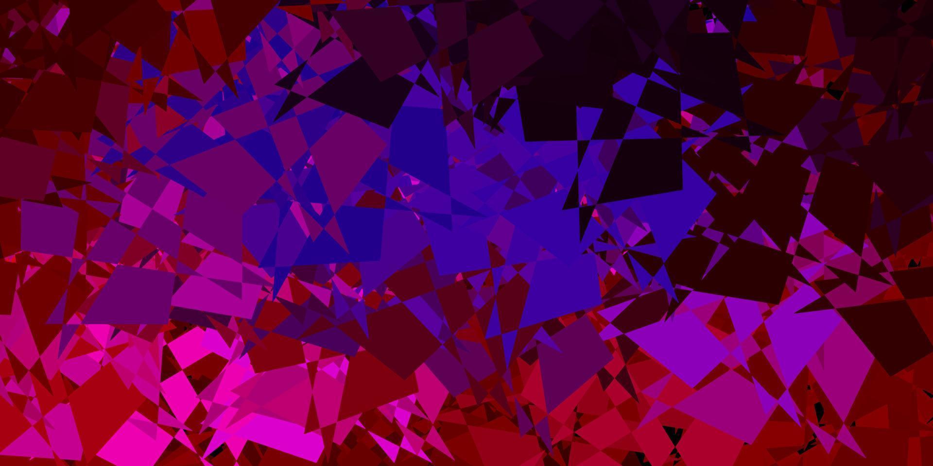 Dark blue, red vector backdrop with chaotic shapes.