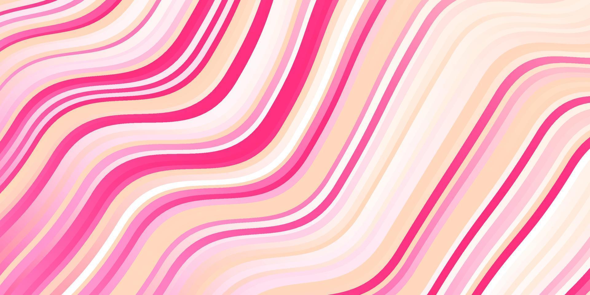 Light Pink vector texture with curves.