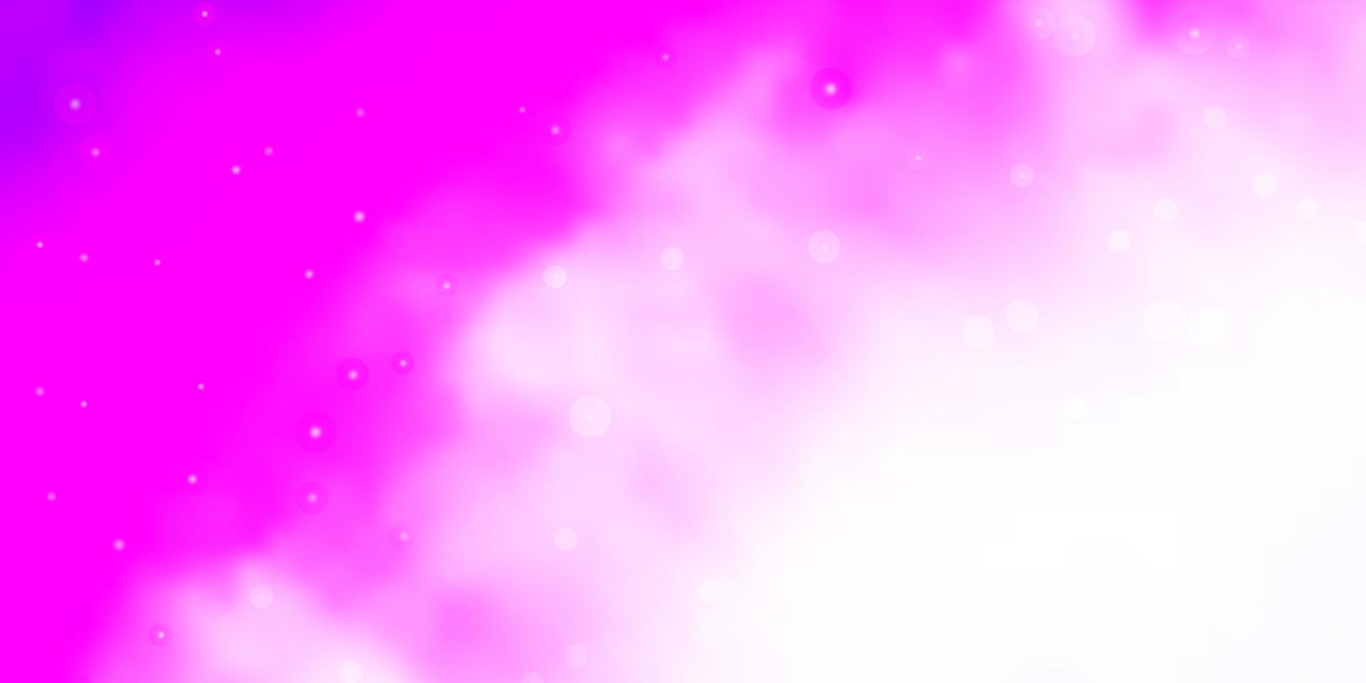 textura de vector de color rosa claro con hermosas estrellas.