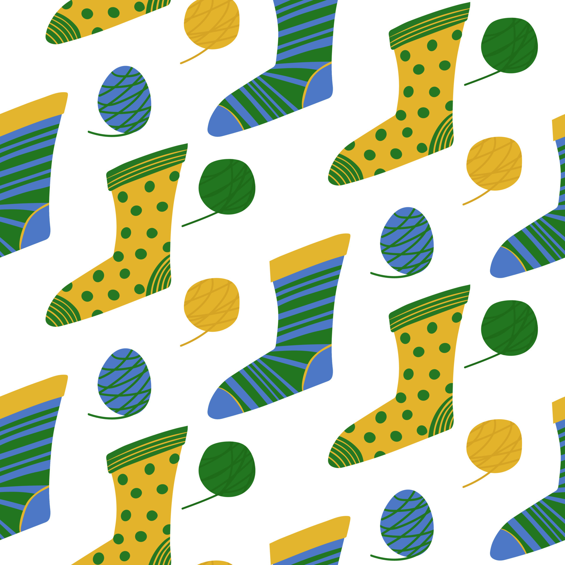 Seamless pattern of cozy knitted socks 6765269 Vector Art at Vecteezy