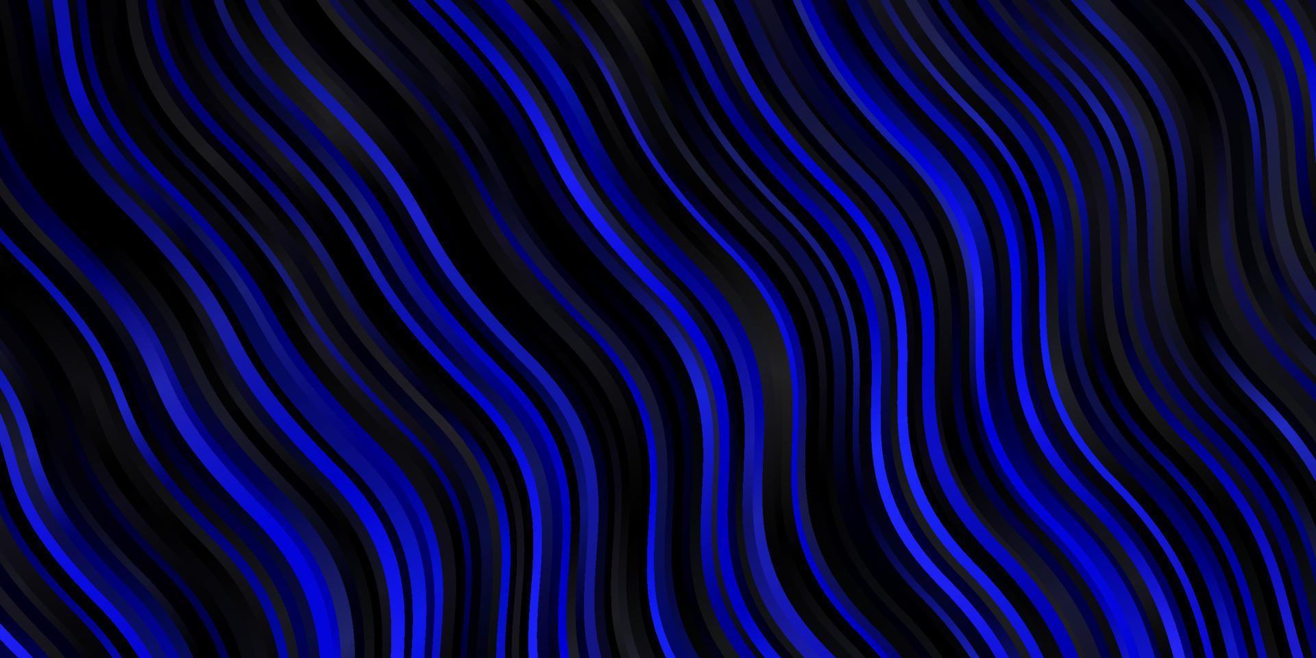 Fondo de vector azul oscuro con líneas dobladas.