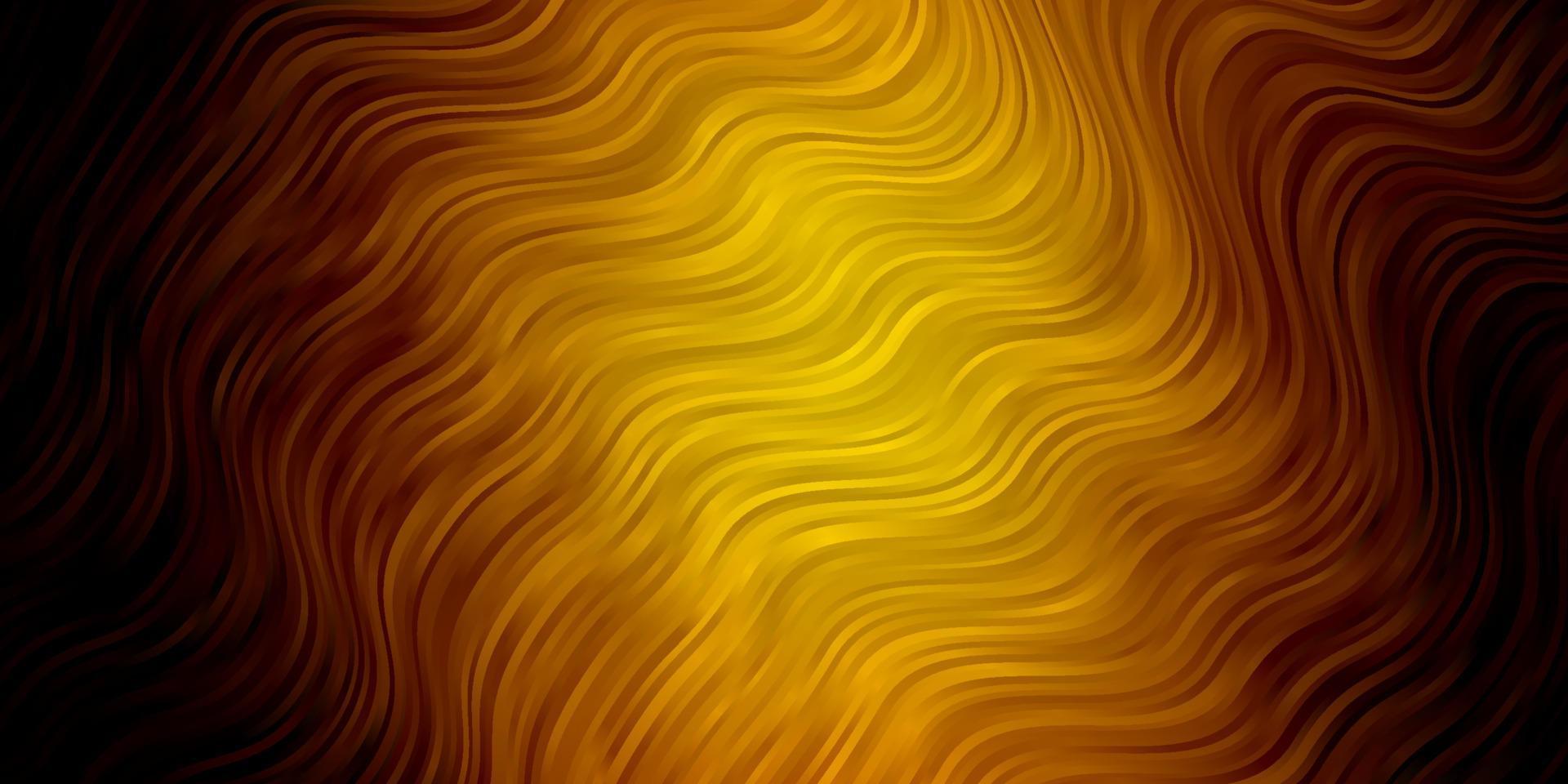 Dark Orange vector backdrop with bent lines.