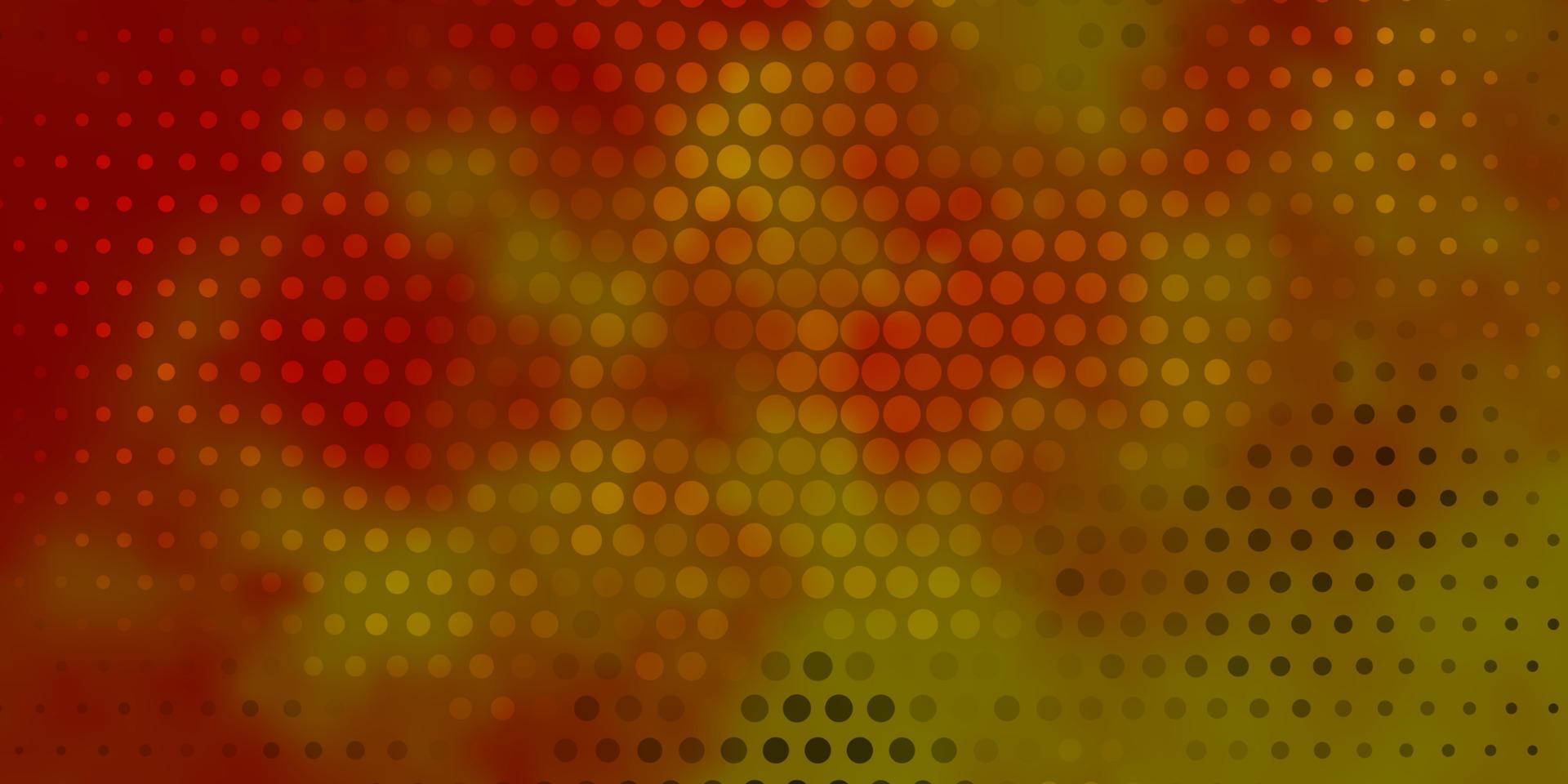 Light Orange vector background with bubbles.