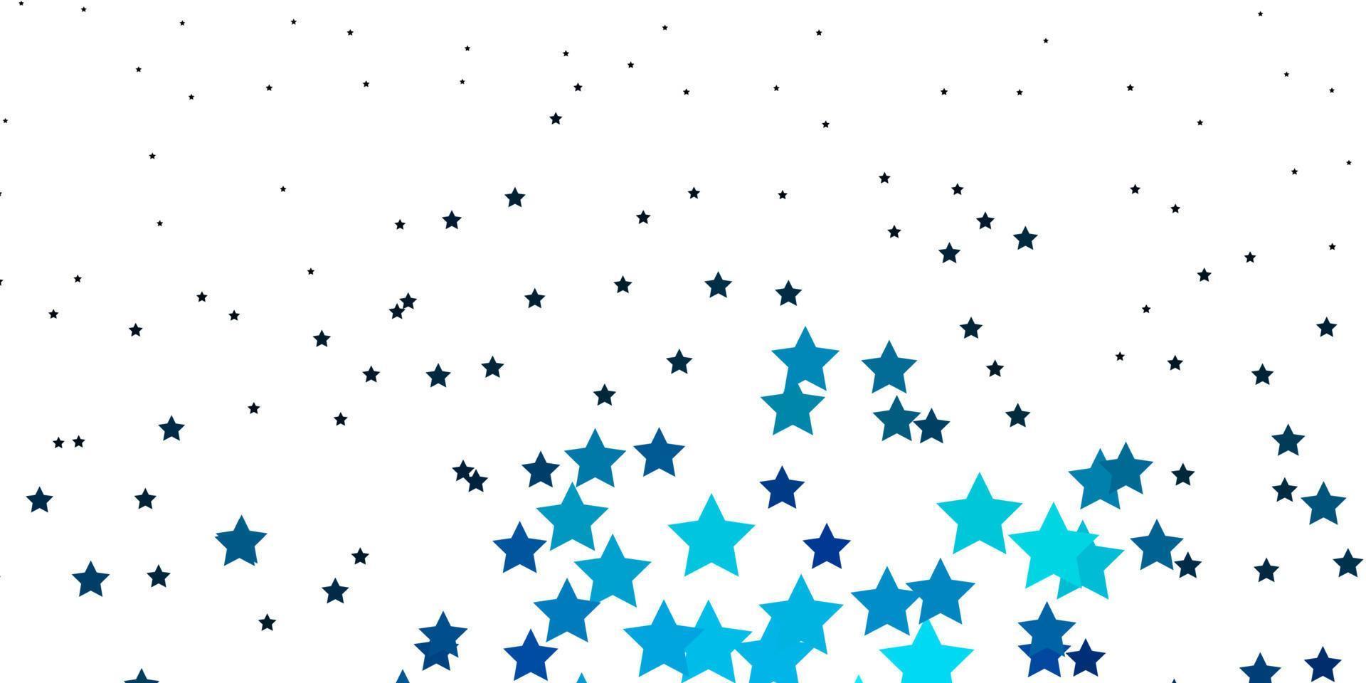 Dark BLUE vector texture with beautiful stars.