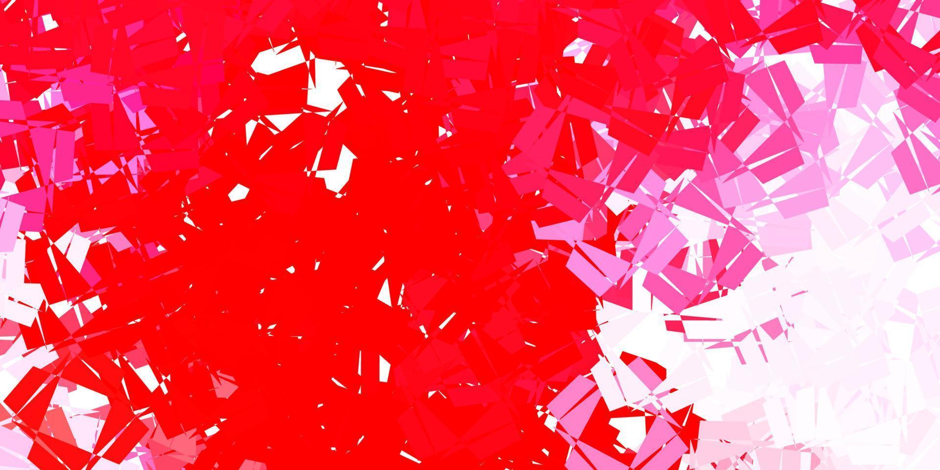 Light red vector abstract triangle backdrop.