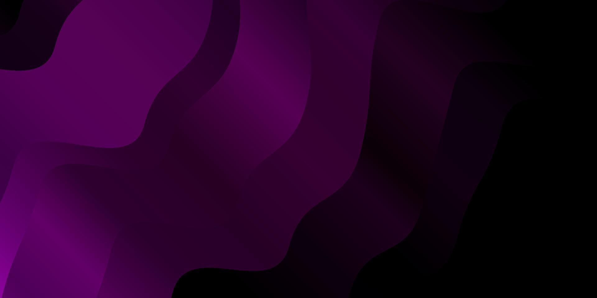 Dark Pink vector background with bent lines.