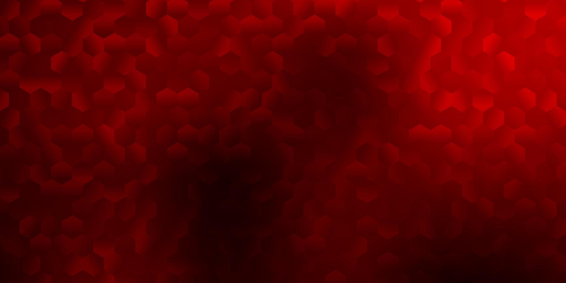 Dark red vector pattern with hexagons.